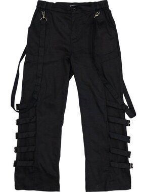 NEW ACDC RAG Punk Revival Multi Side Belt Pants